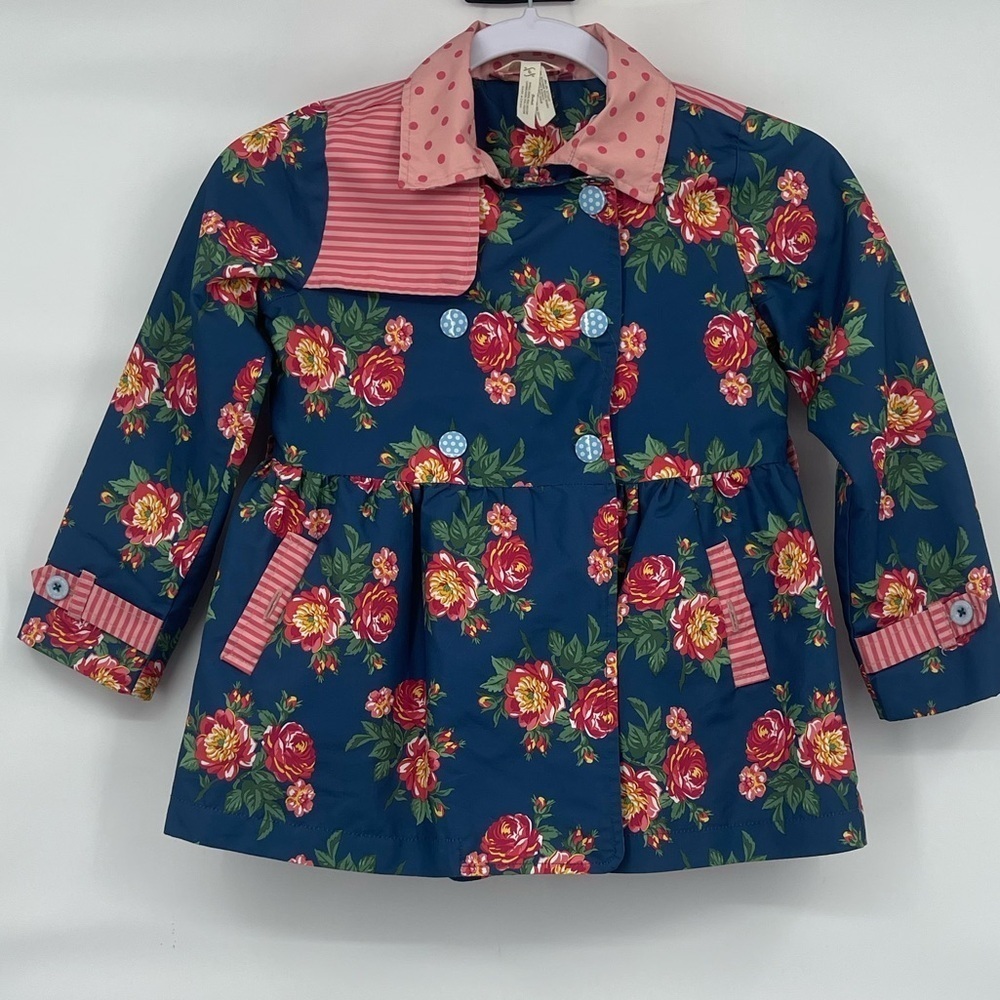 Matilda Jane floral blue pink raincoat